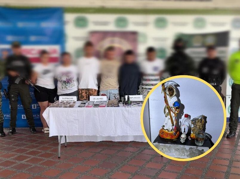 Capturados en Villasantana; utilizaban santería para no ser capturados (foto: Ejército y Policía Nacional)