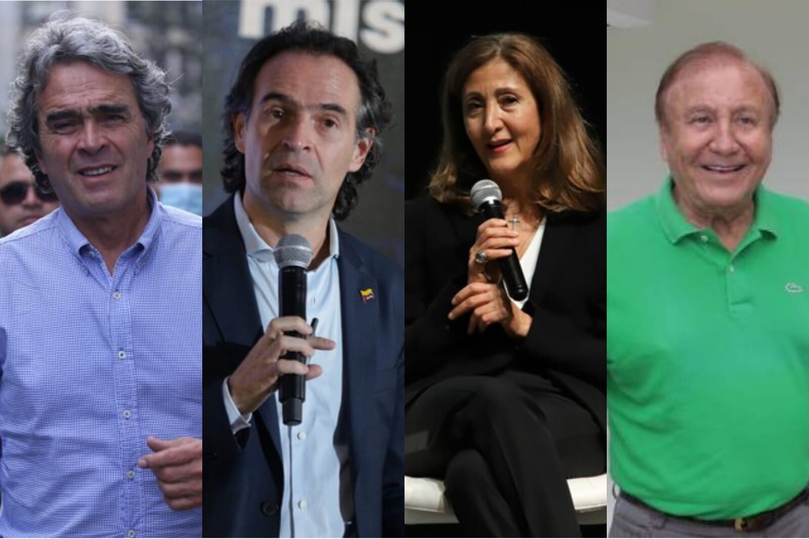 Sergio Fajardo, Federico Gutiérrez, Ingrid Betancourt y Rodolfo Hernández. Foto: Colprensa