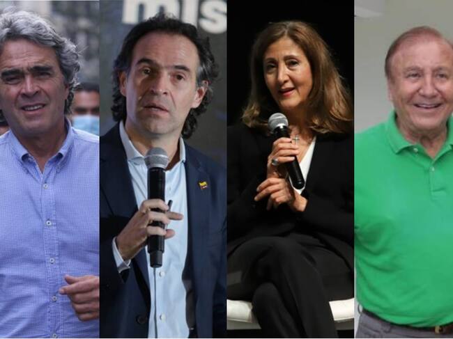 Sergio Fajardo, Federico Gutiérrez, Ingrid Betancourt y Rodolfo Hernández. Foto: Colprensa