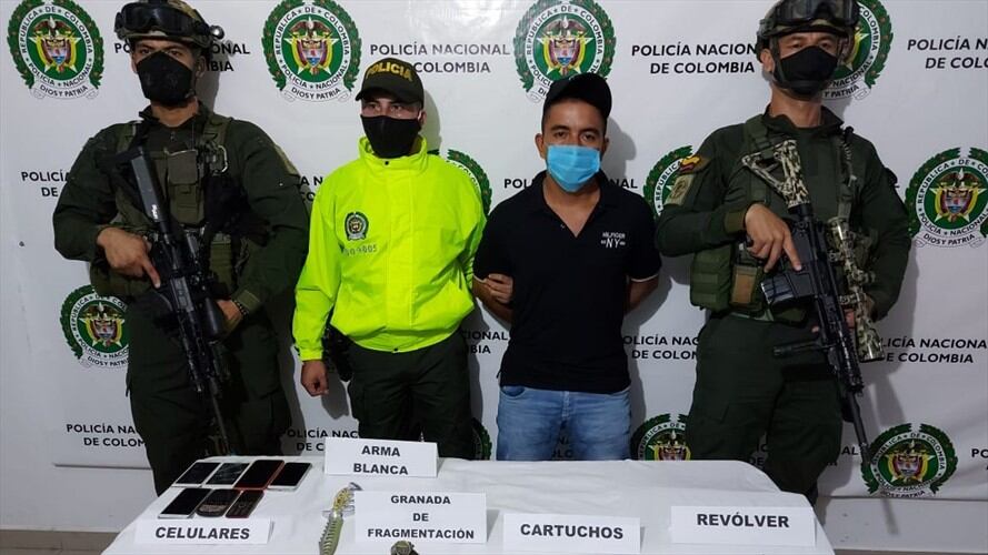 El individuo fue puesto a disposición de la Fiscalía General de la Nación para la imputación correspondiente. Foto: Policía Nacional
