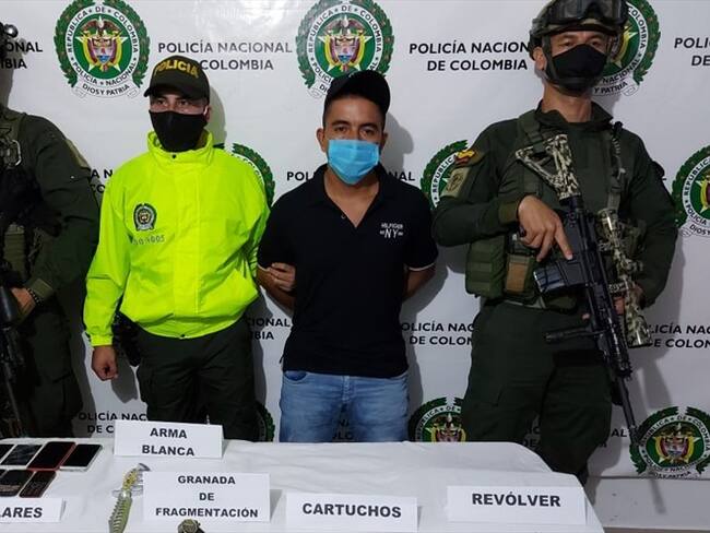 El individuo fue puesto a disposición de la Fiscalía General de la Nación para la imputación correspondiente. Foto: Policía Nacional