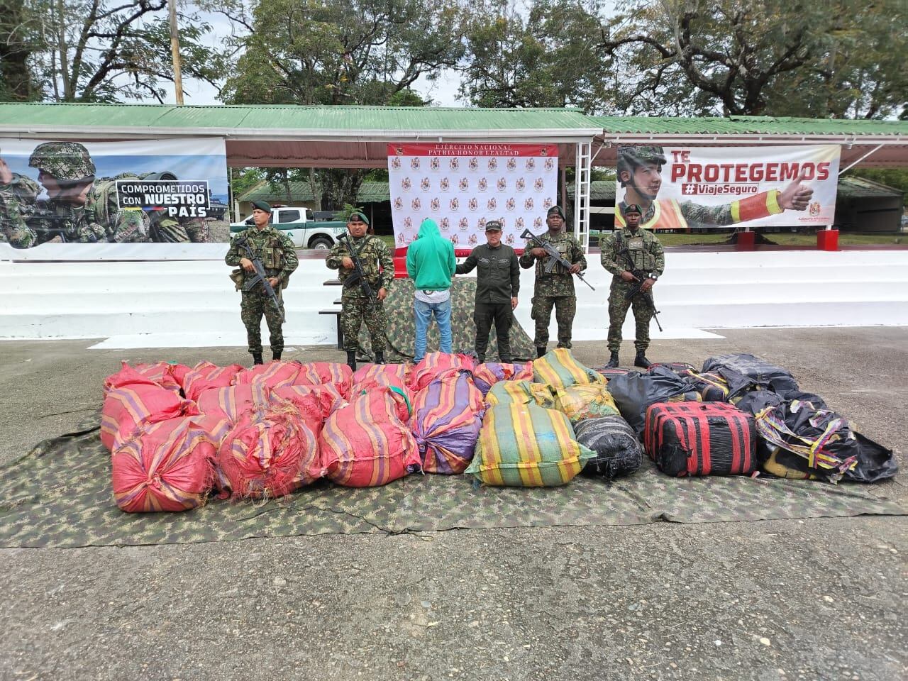 Incautación de droga. Foto: Cortesía Ejército Nacional.