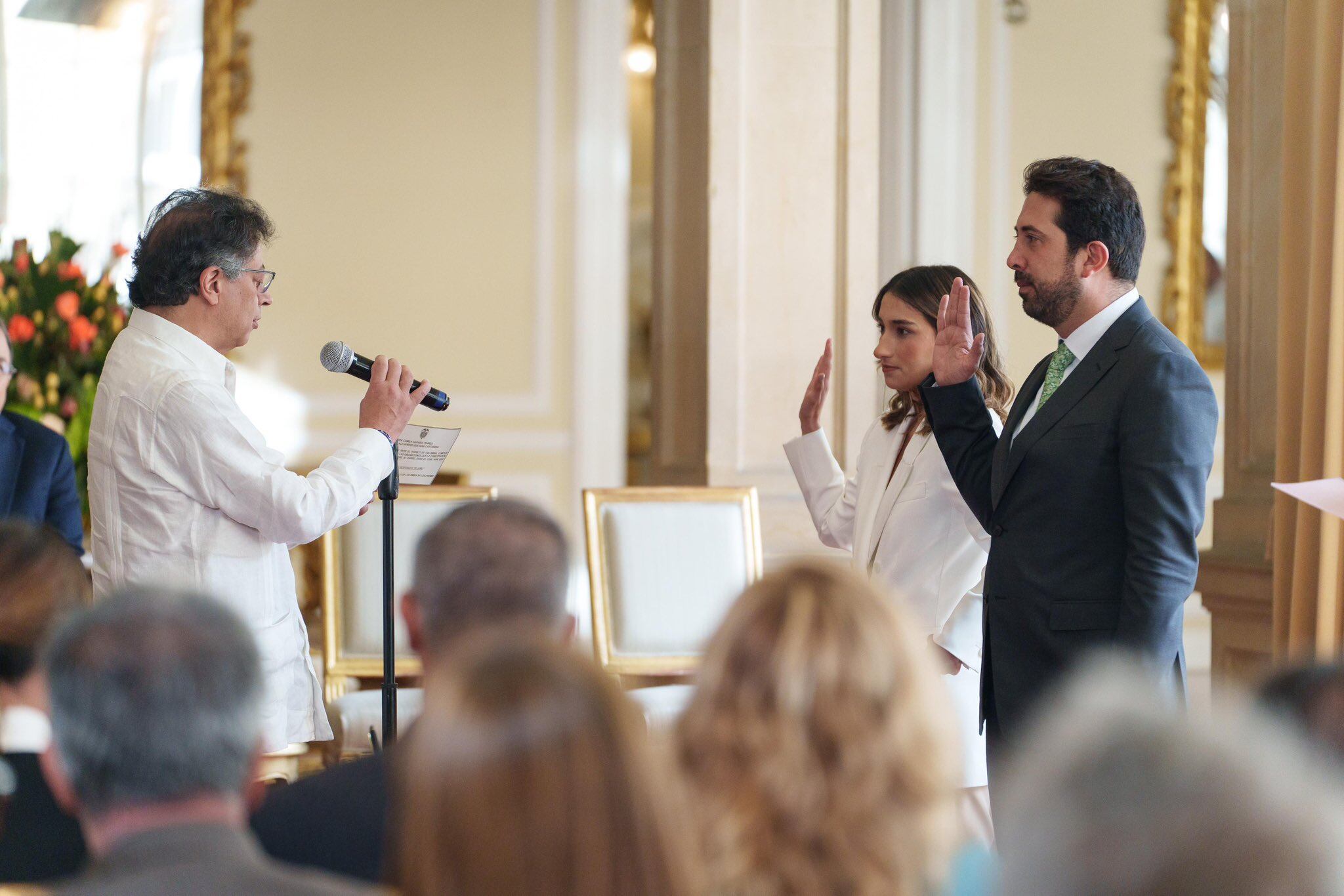 Presidente Petro posesionó a Laura Sarabia como nueva canciller y defendió ese nombramiento. Foto: Cancillería.