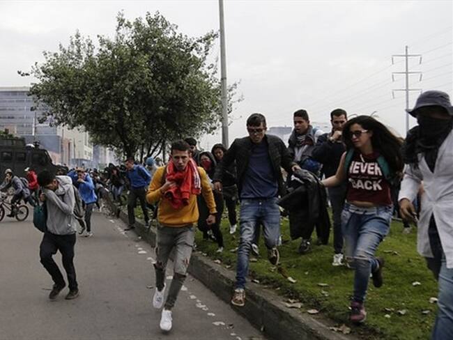 María José Pizarro denuncia agresiones del Esmad contra estudiantes. Foto: Colprensa