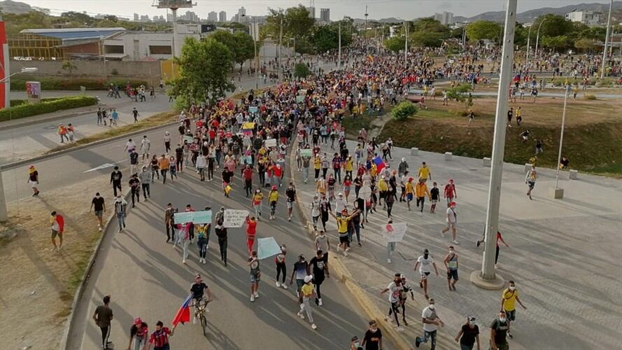 Líderes del paro en Santa Marta fueron amenazados de muerte por unos encapuchados. Foto: La W Radio