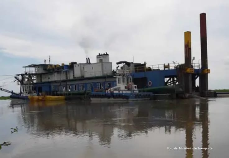 PGN tomó medidas preventivas por erosión fluvial y operación del ferry en Salamina, Magdalena. Foto: Mintransporte