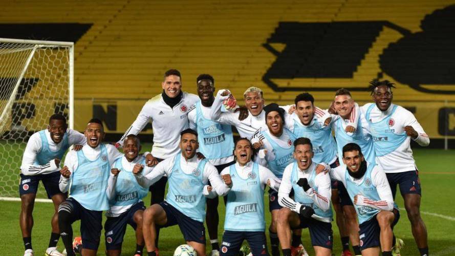 Selección Colombia en Montevideo. Créditos: Twitter Oficial Falcao