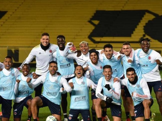 Selección Colombia en Montevideo. Créditos: Twitter Oficial Falcao