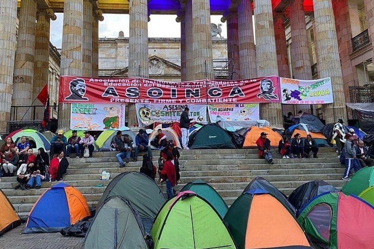 Los educadores se encuentran en asamblea permanente y estado de máxima alerta. Crédito: Asoinca.
