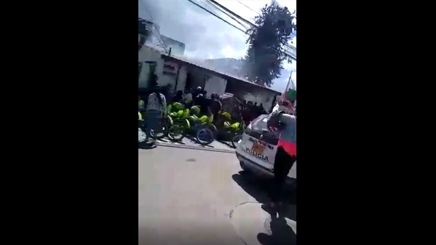 Nueve ciudadanos murieron durante un incendio en la Estación de San Mateo en Soacha el pasado 4 de septiembre. Foto: Captura de video