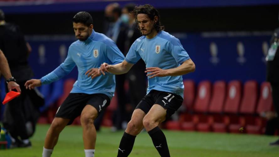 Luis Suarez y Edinson Cavani. Crédito: Getty Images