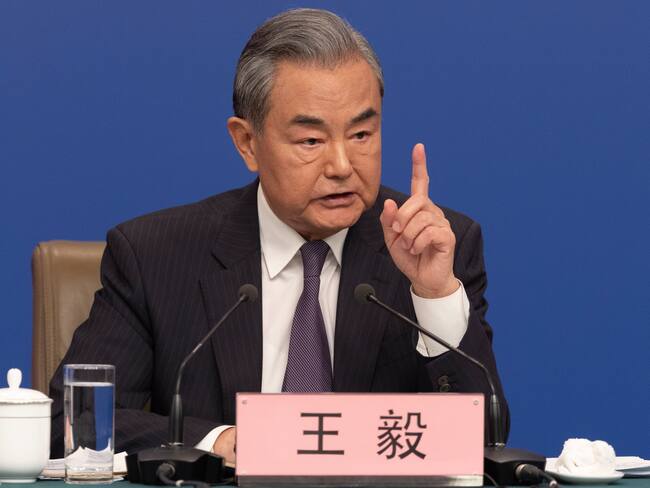 BEIJING (China), 07/03/2025.- El ministro de Asuntos Exteriores de China, Wang Yi, en una rueda de prensa sobre política exterior y relaciones exteriores con motivo de la Tercera Sesión de la XIV Asamblea Popular Nacional.