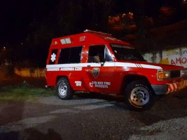 Se desconoce el estado de salud del ciudadano. Crédito: Bomberos Anserma, Caldas.