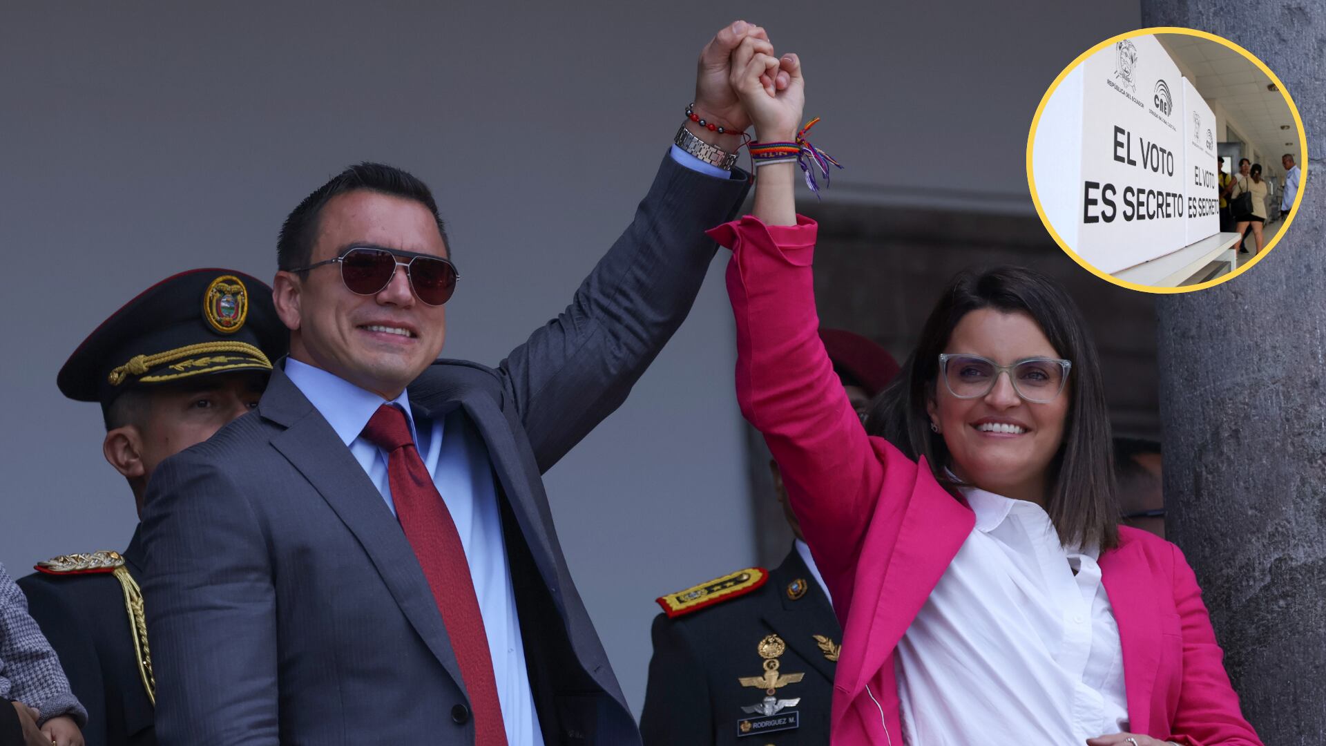 Daniel Noboa y María Jose Pinto. Foto: Franklin Jacome/Agencia Press South/Getty Images -