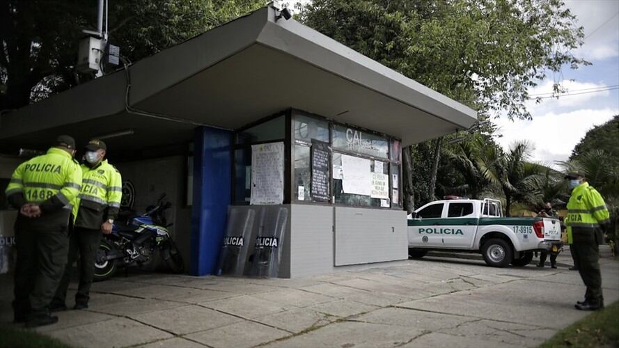 CAI de Bogotá donde se presentó la muerte de Javier Ordóñez. Foto: Colprensa
