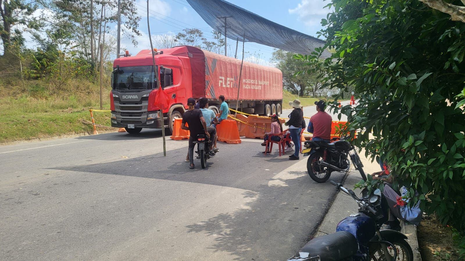 Protesta en el corregimiento San Antonio, Sahagún, Córdoba. Foto: cortesía. 