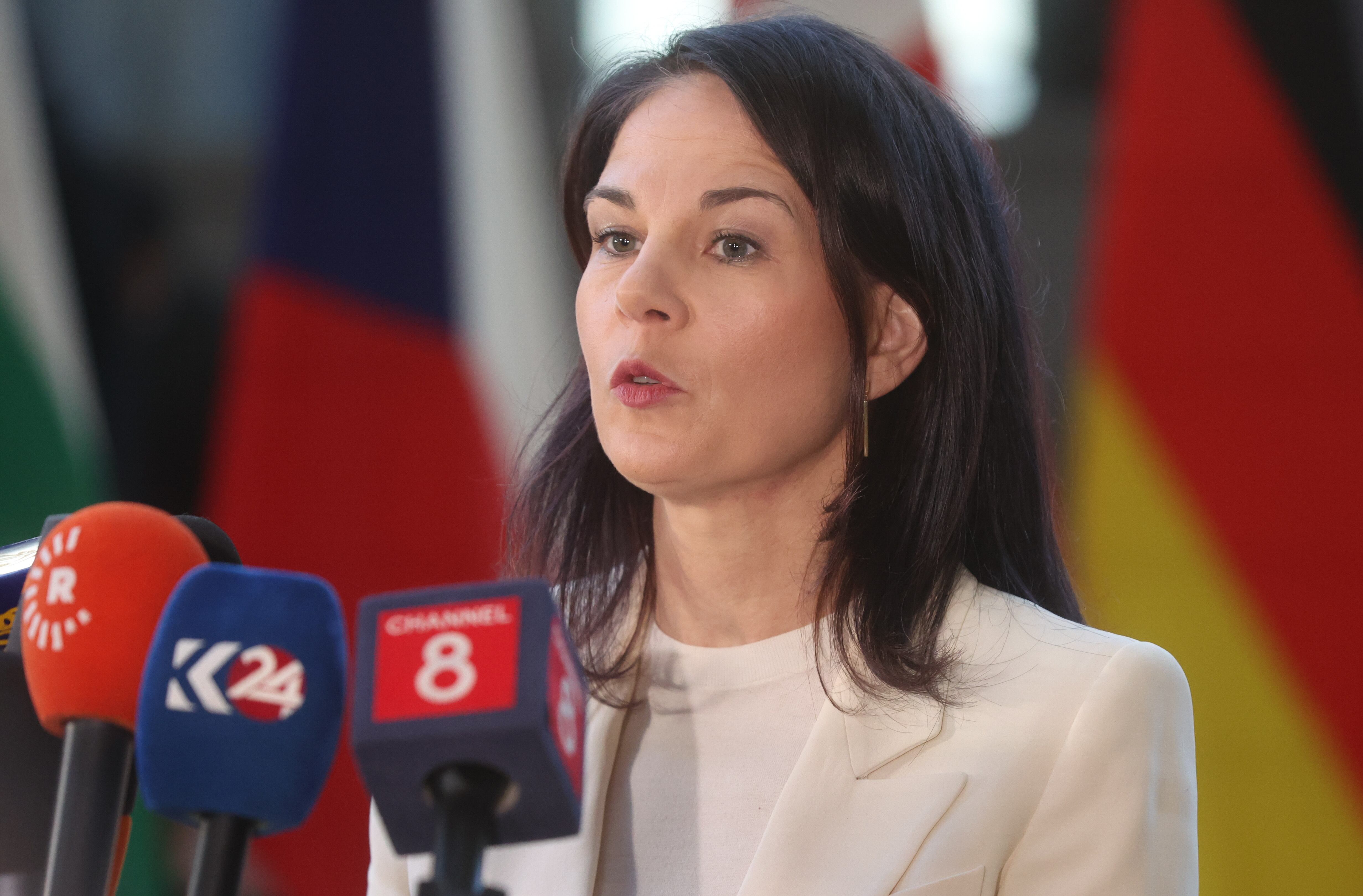 Ministra de Asuntos Exteriores de Alemania, Annalena Baerbock. FOTO: EFE/EPA/OLIVIER HOSLET