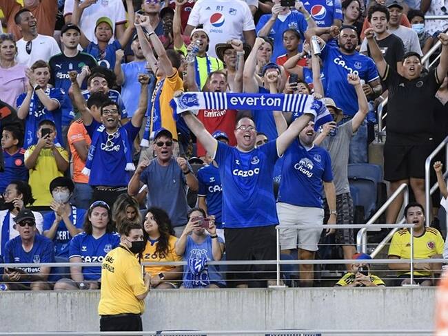 Imagen de referencia de los hinchas en el partido entre Millonarios y Everton por la Florida Cup. Foto: Douglas DeFelice - Everton/Everton FC via Getty Images