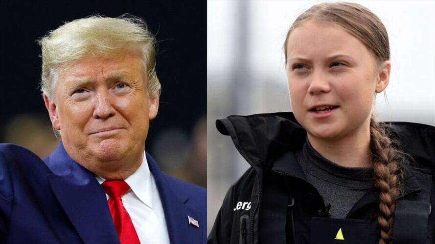 La adolescente sueca Greta Thunberg vuelve a Davos un año después de su primera participación, mientras que Trump vuelve a Davos tras su visita en 2017​​​​​​​. Foto: Getty Images