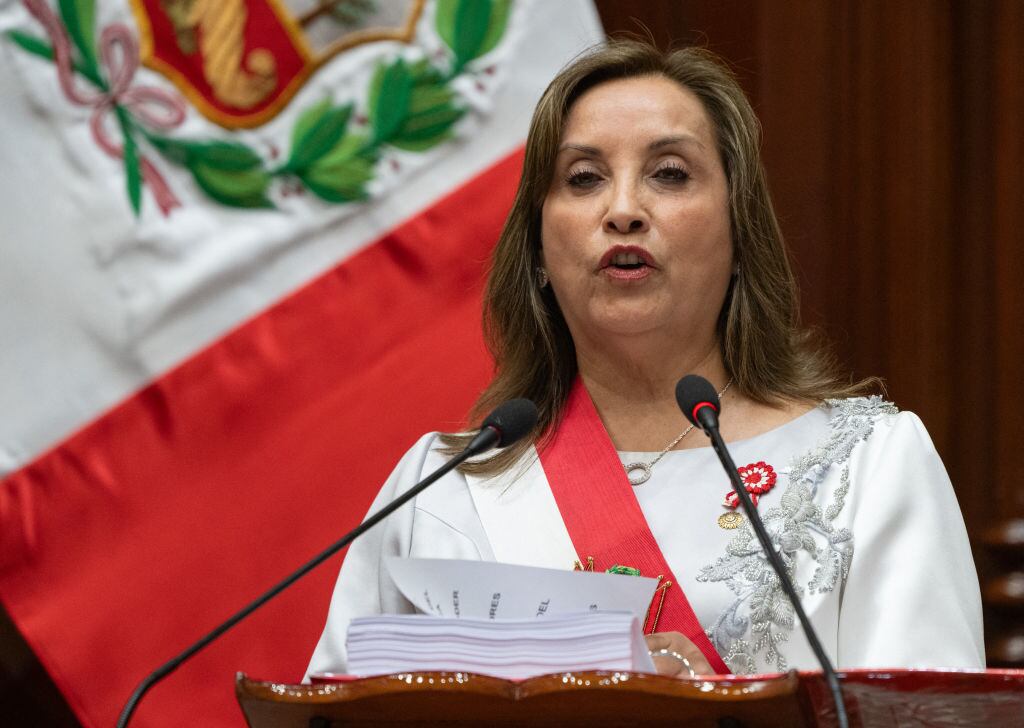 Dina Boluarte. I Foto: CRIS BOURONCLE/POOL/AFP via Getty Images.