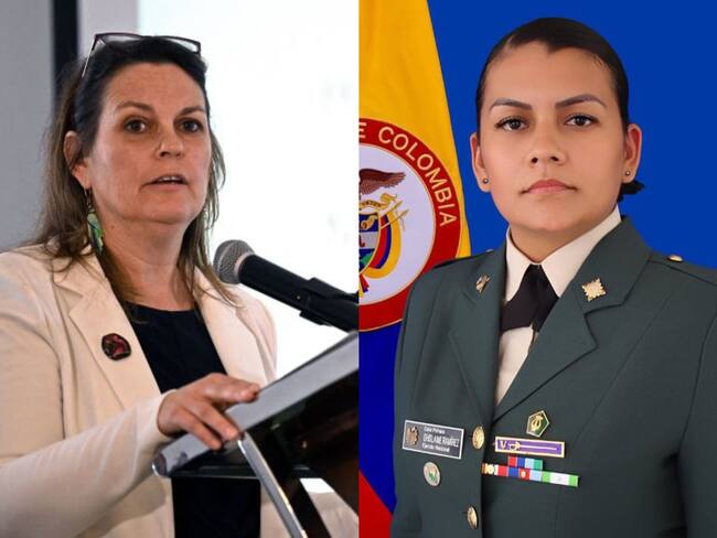Juliette de Rivero y sargento Ghislaine Karina Ramírez. Fotos: Suministradas.