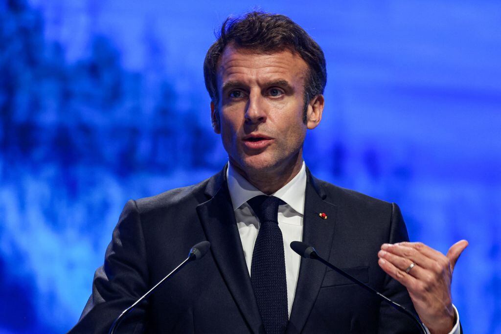 Emmanuel Macron  (Photo by AHMAD GHARABLI / AFP) (Photo by AHMAD GHARABLI/AFP via Getty Images)