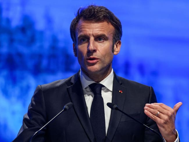 Presidente Emmanuel Macron. (Photo by AHMAD GHARABLI / AFP) (Photo by AHMAD GHARABLI/AFP via Getty Images)