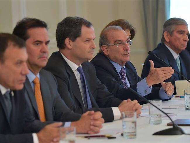 Equipo negociador del Gobierno. Foto: Colprensa