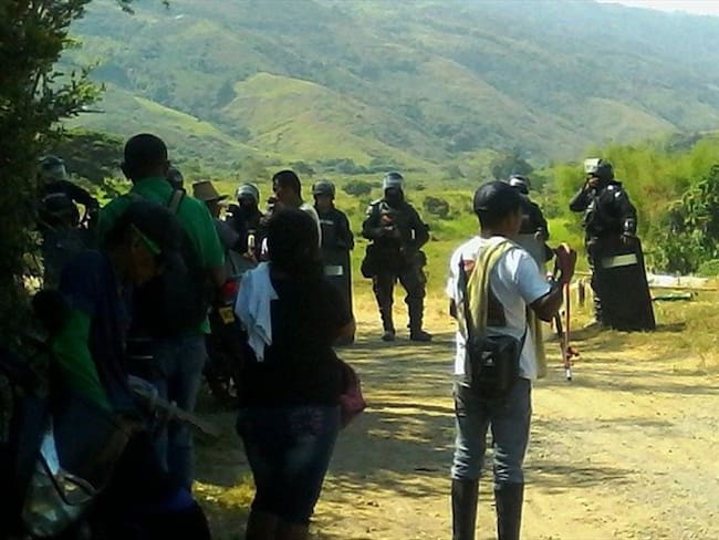 Disturbios en Corinto Cauca. Foto: CRIC
