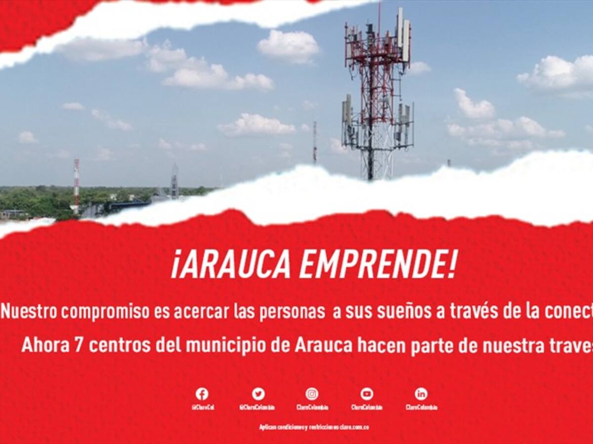 Siete centros poblados de Arauca se conectan por primera vez a Internet Móvil 4G