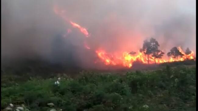 Con este serían tres incendios forestales que se han presentado en las últimas semanas en Norte de Santander. Foto: Cortesía Luis Sánchez