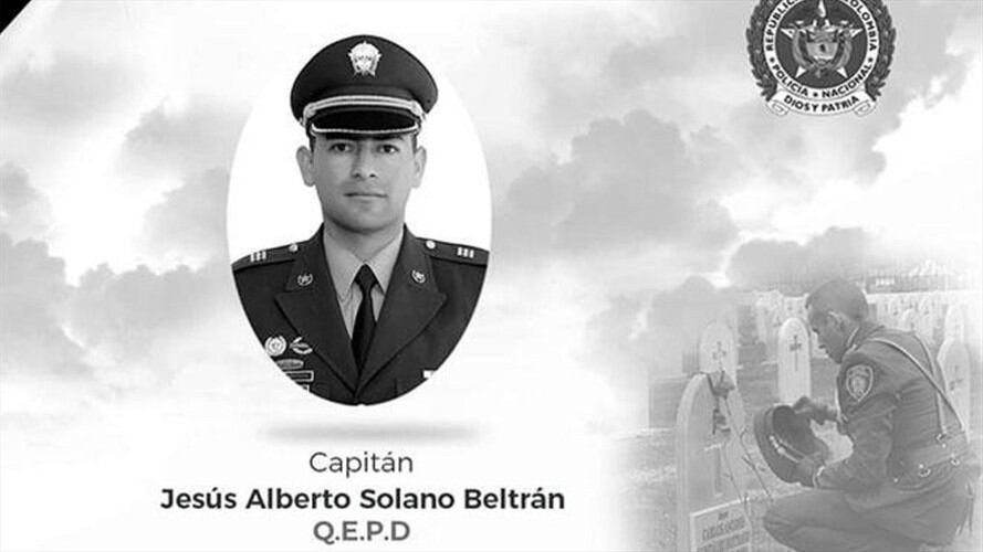 Familiares del capitán Jesús Alberto Solano pidieron en Sigue La W justicia y que el caso no quede impune. . Foto: Cortesía Policía