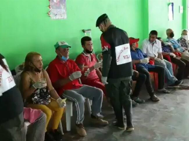 ELN entrega mercados en el Catatumbo . Foto: Cortesía