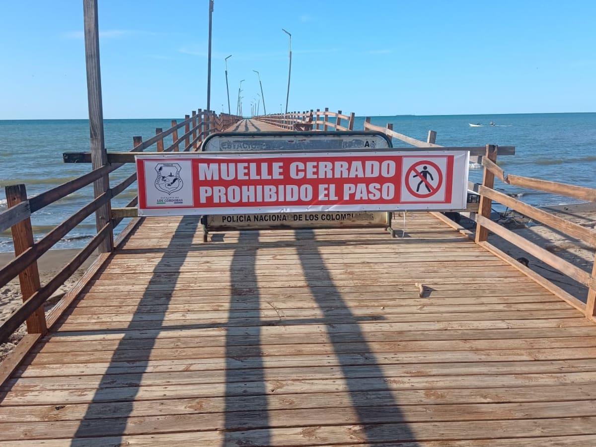 Córdoba: restringen paso en muelle turístico de Los Córdobas por colapso en parte de la estructura