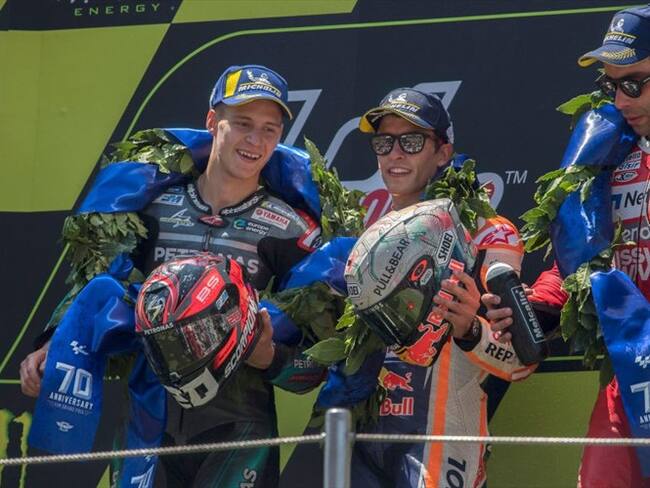 Marc Márquez se volvió a subir al podio 1, esta vez en el Moto GP de Catalunya. Foto: Getty Images