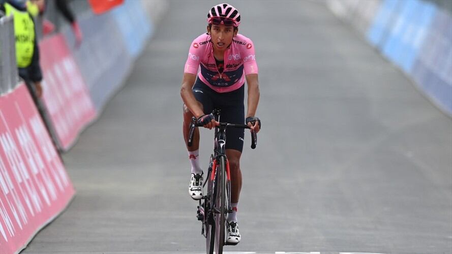 Egan Bernal, muy cerca de ser campeón del Giro de Italia. Foto: Getty Images