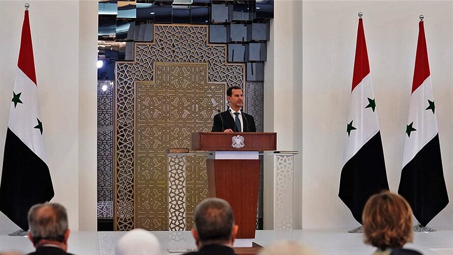 Bashar al Asad se juramenta para su cuarto mandato como presidente de Siria. Foto: Agencia AFP