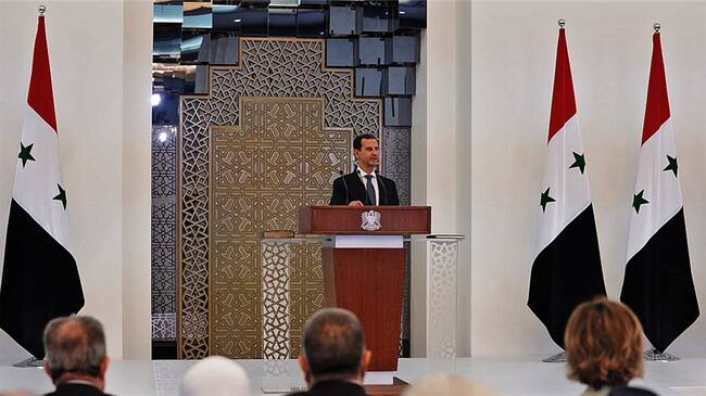 Bashar al Asad se juramenta para su cuarto mandato como presidente de Siria. Foto: Agencia AFP