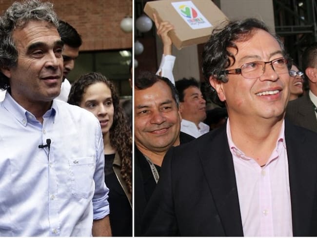Sergio Fajardo y Gustavo Petro lideran la intención de voto a la Presidencia. Foto: Colprensa