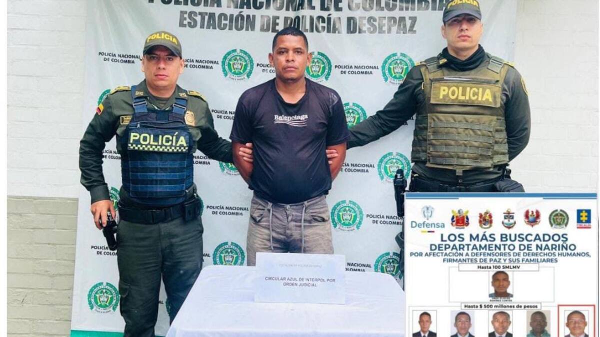 Capturan en Cali a alias ‘Cristian’, disidente vinculado al asesinato de líderes sociales