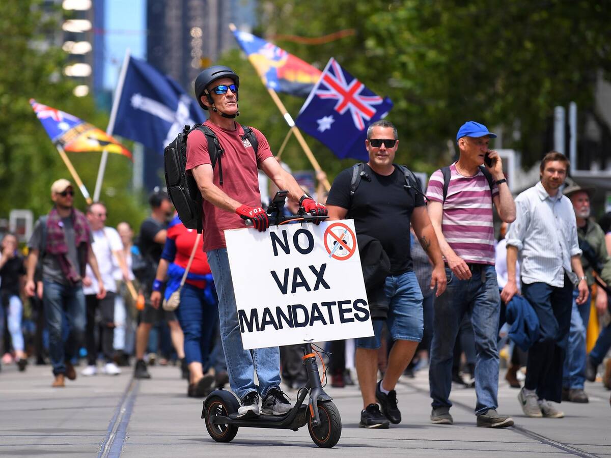 Miles de australianos salieron a protestar contra las nuevas medidas por Covid-19