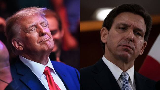 Expresidente Donald Trump y gobernador de Florida, Ron DeSantis. Fotos: GettyImages.