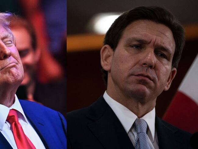 Expresidente Donald Trump y gobernador de Florida, Ron DeSantis. Fotos: GettyImages.