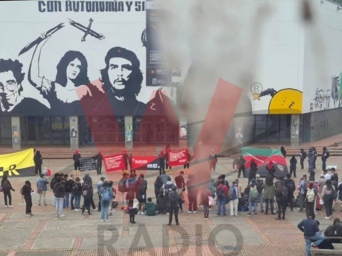 Encapuchados hicieron mitin en Universidad Nacional; fuentes advierten posible reclutamiento de ELN