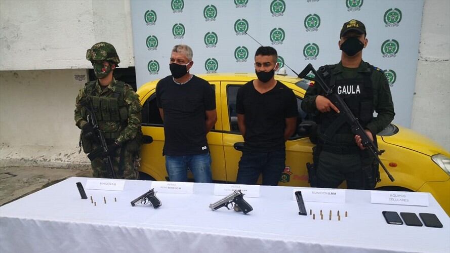 Capturados integrantes de "Los Pelusos" por extorsiones a los alcaldes del Catatumbo. Foto: Cortesía