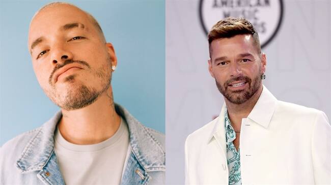 El artista urbano colombiano J Balvin elogió fotografía del cantante y actor puertorriqueño Ricky Martín. Foto: Colprensa/Getty Images- Telemundo