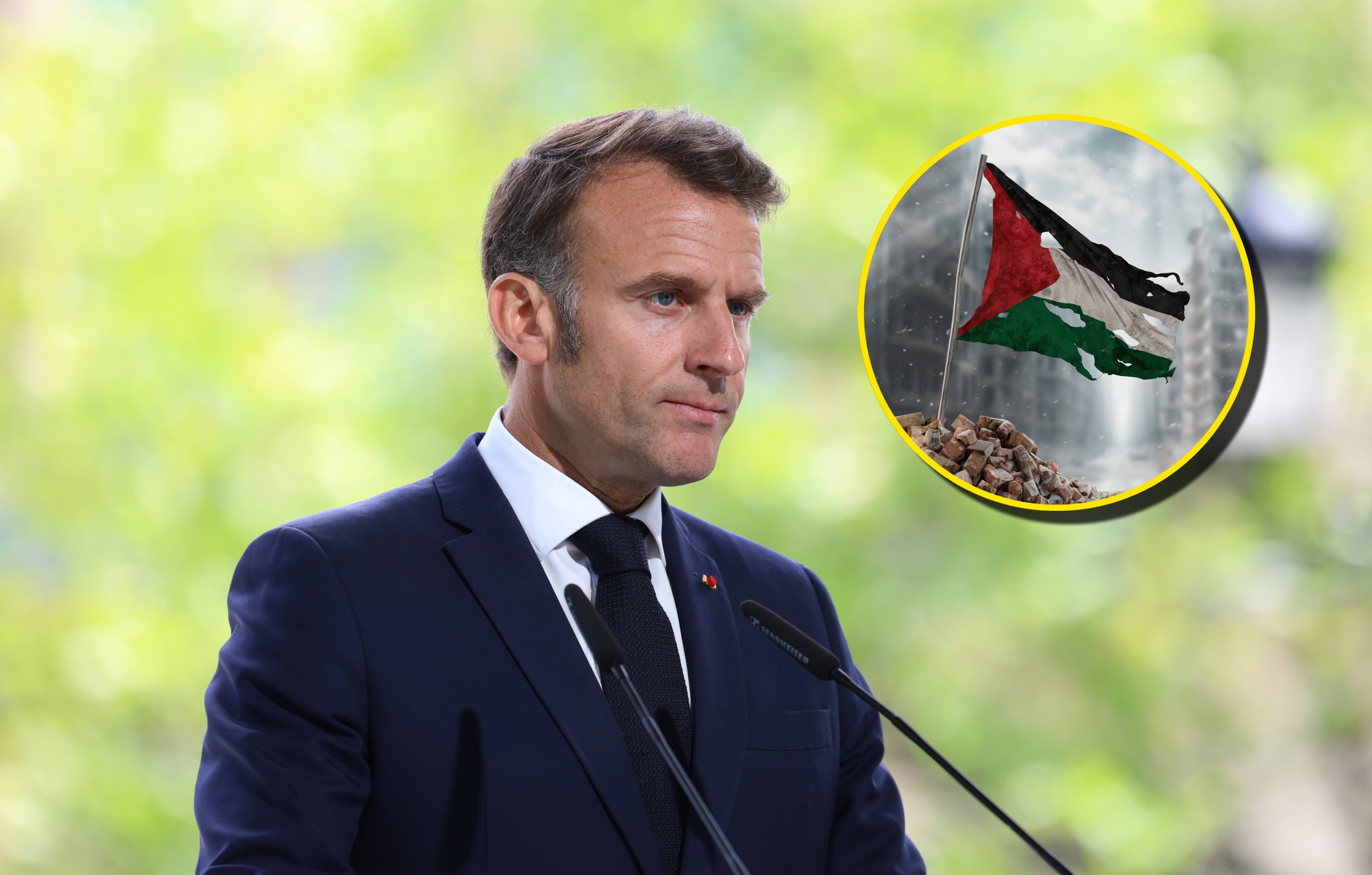 Emmanuel Macron. Foto: Viktor Kovalchuk/Global Images Ukraine/ TexBr via Getty Images.