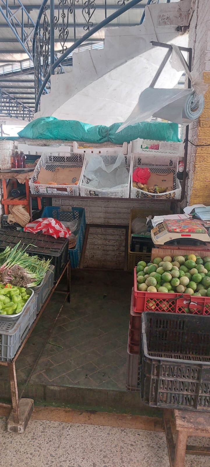 Puesto de verduras en el mercado de Santa Marta. Foto: Gissell Campo