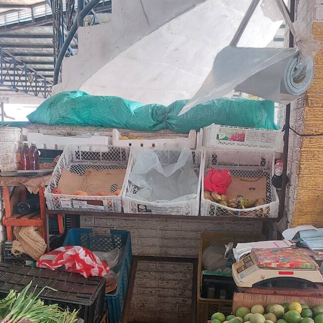 Puesto de verduras en el mercado de Santa Marta. Foto: Gissell Campo