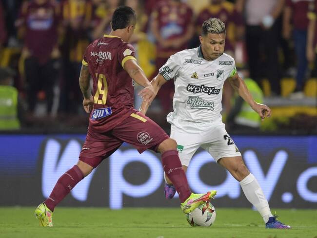 Deportivo Cali y Deportes Tolima. (Photo by Raul ARBOLEDA / AFP) (Photo by RAUL ARBOLEDA/AFP via Getty Images)